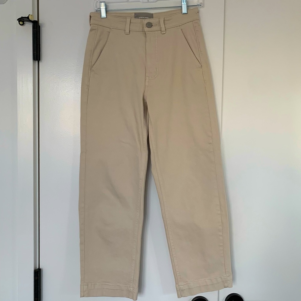 Everlane Straight Leg Crop Sandstone Size 4